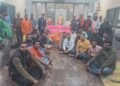 श्री राम धाम अयोध्या से आए हुए अक्षत कलश कोटा नगर के शिव हनुमान मंदिर पहुंची