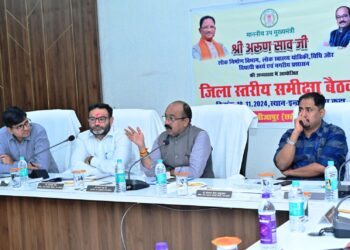 *उप मुख्यमंत्री श्री अरुण साव ने विकास कार्यों की समीक्षा कीनिर्माण कार्यों में गुणवत्ता और समय-सीमा का ध्यान रखने के दिए निर्देश, जल जीवन मिशन के कार्यों को दिसम्बर-2024 तक पूर्ण करने कहा*